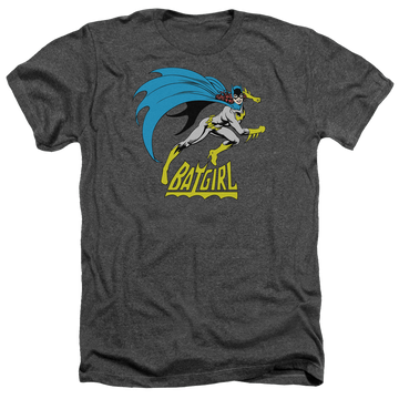 Charcoal men's heather t-shirt with Batman Batgirl Is Hot graphic