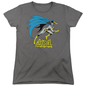 Charcoal women's t-shirt with Batman Batgirl Is Hot graphic