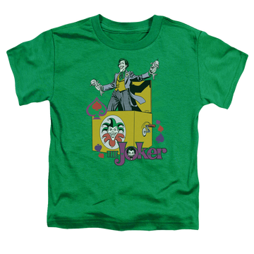 Kelly green kid's t-shirt for ages 4 to 7 with Joker These Fish Are Loaded graphic