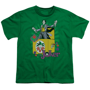 Kelly green youth t-shirt for ages 8 to 12 with Joker These Fish Are Loaded graphic