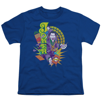 Royal youth t-shirt for ages 8 to 12 with Joker Raw Deal graphic