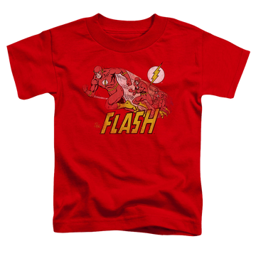 Red toddler t-shirt with The Flash Crimson Comet graphic
