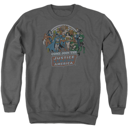 DC Comics Join The Justice League - Men's Crewneck Sweatshirt Men's Crewneck Sweatshirt Justice League   