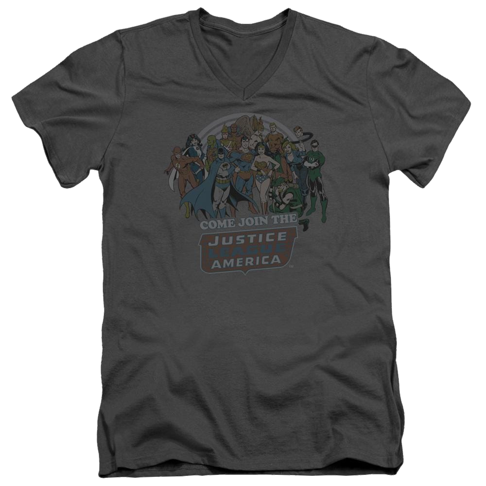 DC Comics Join The Justice League - Men's V-Neck T-Shirt Men's V-Neck T-Shirt Justice League   