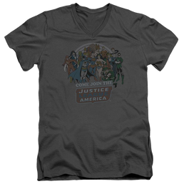 DC Comics Join The Justice League - Men's V-Neck T-Shirt Men's V-Neck T-Shirt Justice League   