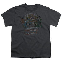Justice League Join The Justice League - Youth T-Shirt Youth T-Shirt (Ages 8-12) Justice League   