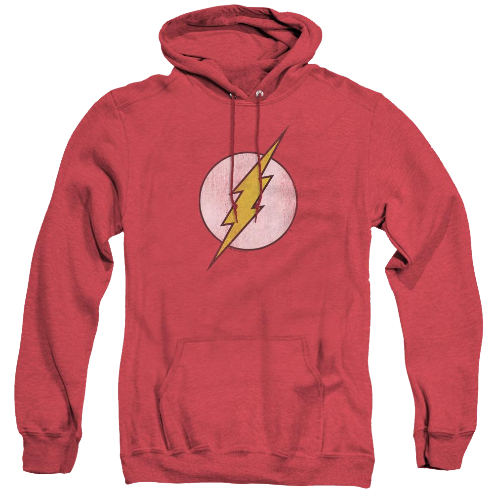 Flash, The Flash Logo Distressed - Heather Pullover Hoodie Heather Pullover Hoodie The Flash   