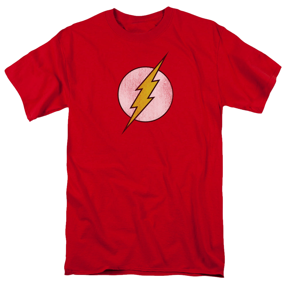 Flash, The Flash Logo Distressed - Men's Regular Fit T-Shirt Men's Regular Fit T-Shirt The Flash   