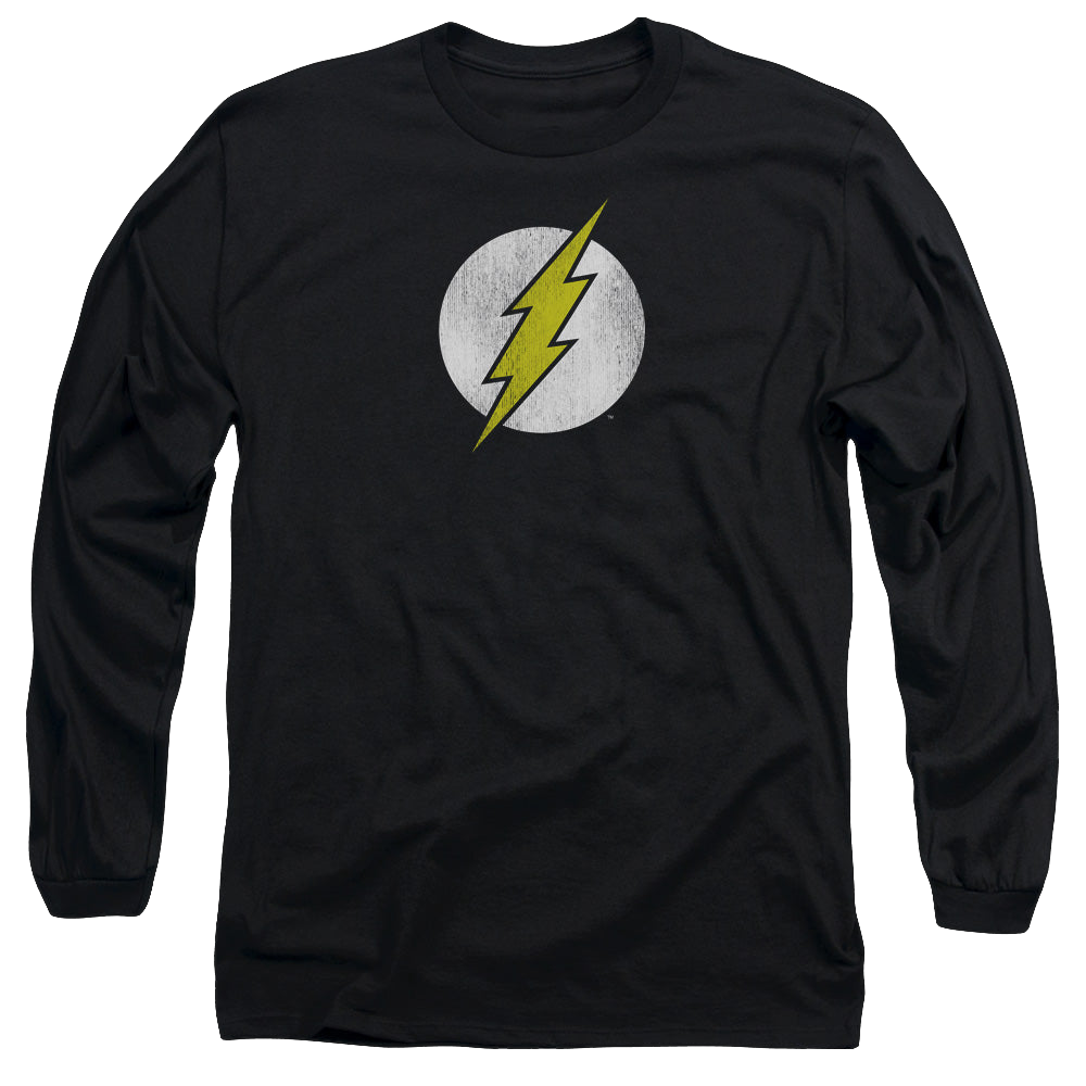 Flash, The Flash Logo Distressed - Men's Long Sleeve T-Shirt Men's Long Sleeve T-Shirt The Flash   