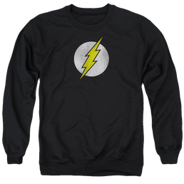 Flash, The Flash Logo Distressed - Men's Crewneck Sweatshirt Men's Crewneck Sweatshirt The Flash   