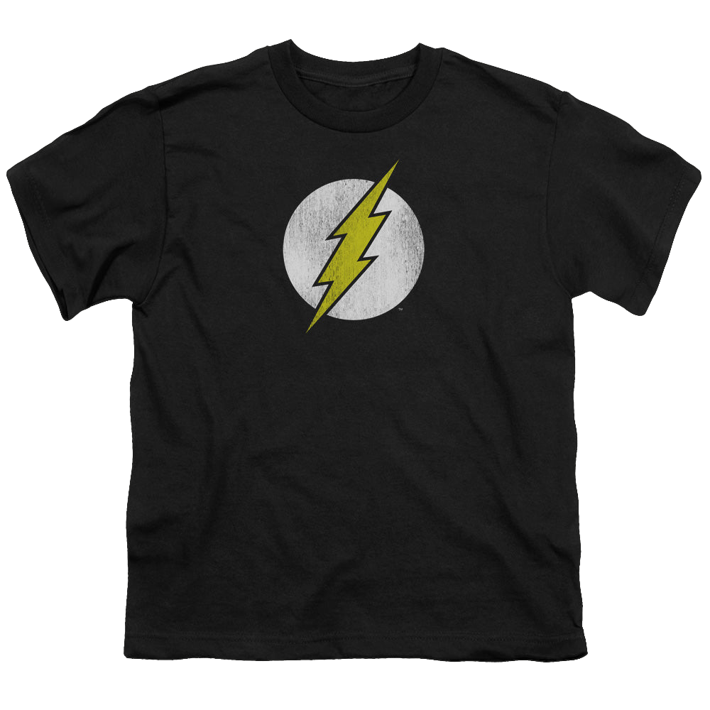 Flash, The Flash Logo Distressed - Youth T-Shirt Youth T-Shirt (Ages 8-12) The Flash   