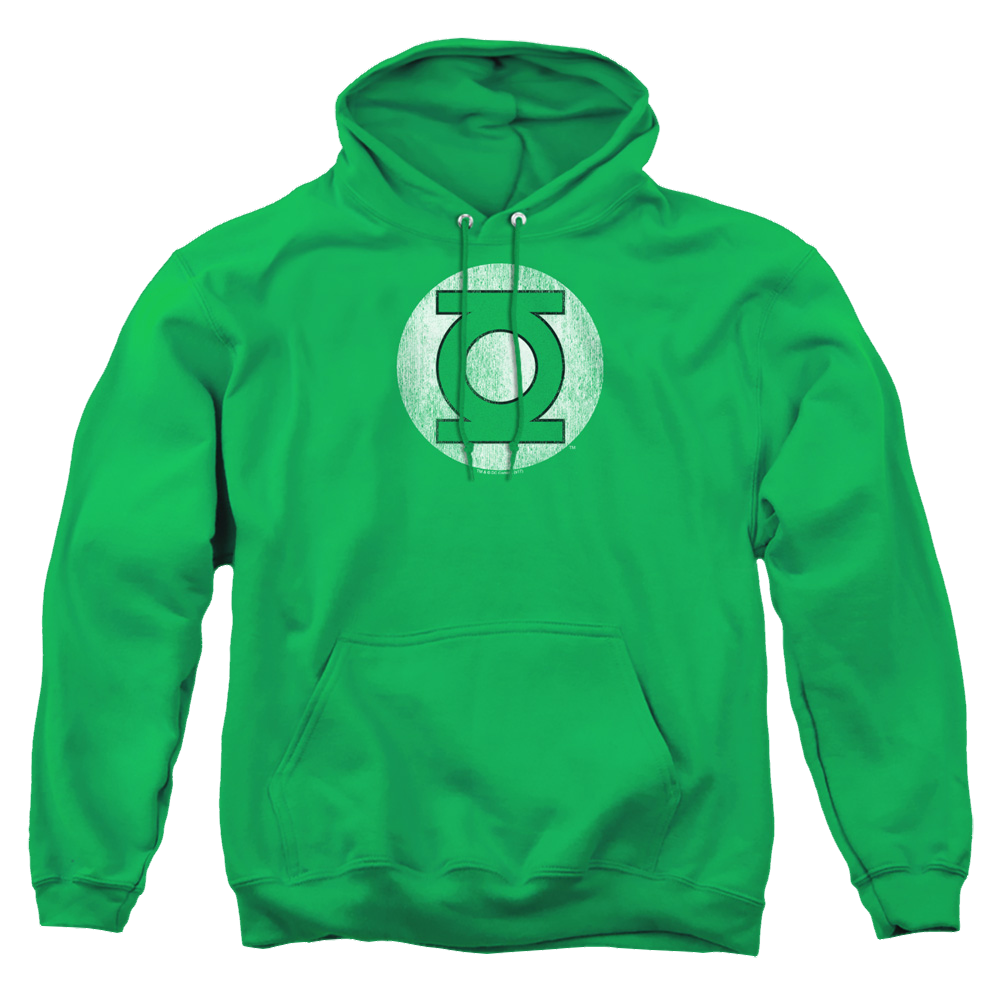 Green Lantern Green Lantern Logo Distressed - Pullover Hoodie Pullover Hoodie Green Lantern   