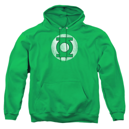Green Lantern Green Lantern Logo Distressed - Pullover Hoodie Pullover Hoodie Green Lantern   