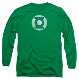 DC Comics Gl Logo Distressed - Men's Long Sleeve T-Shirt Men's Long Sleeve T-Shirt Green Lantern   