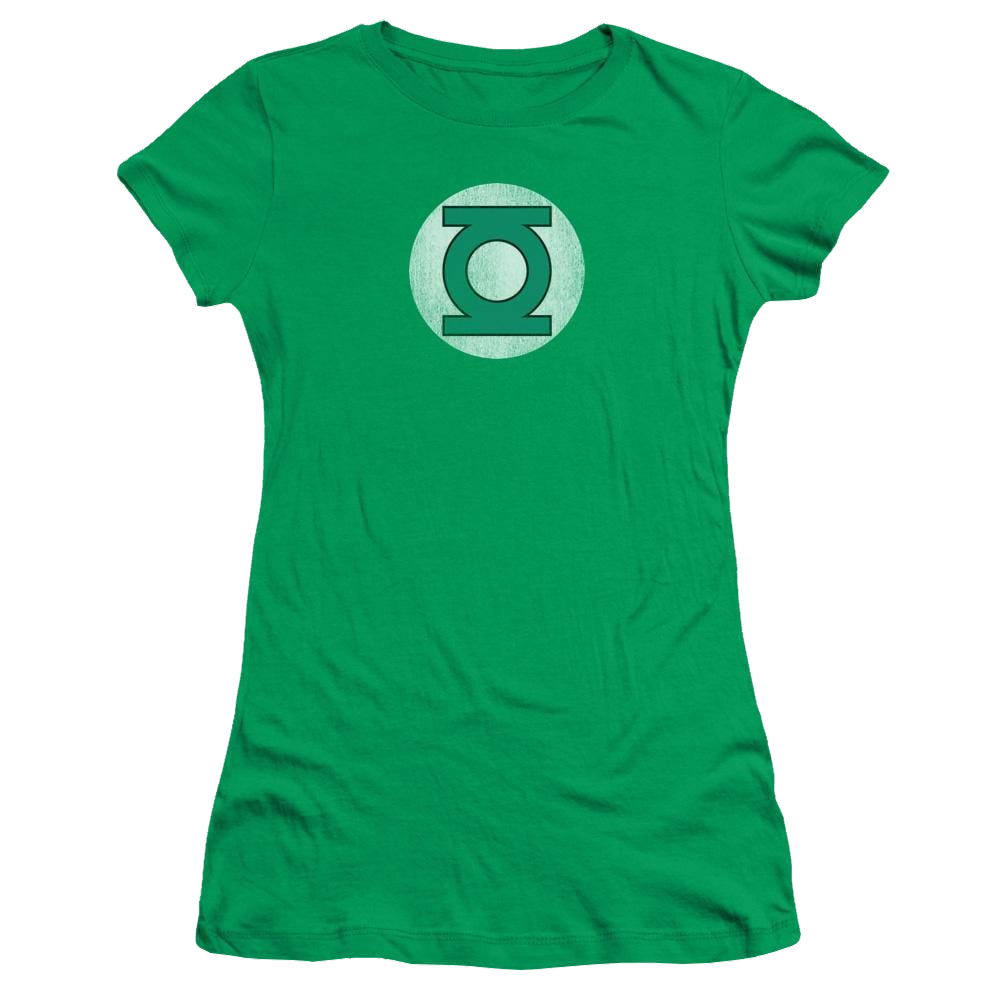 DC Comics Gl Logo Distressed - Juniors T-Shirt Juniors T-Shirt Green Lantern   
