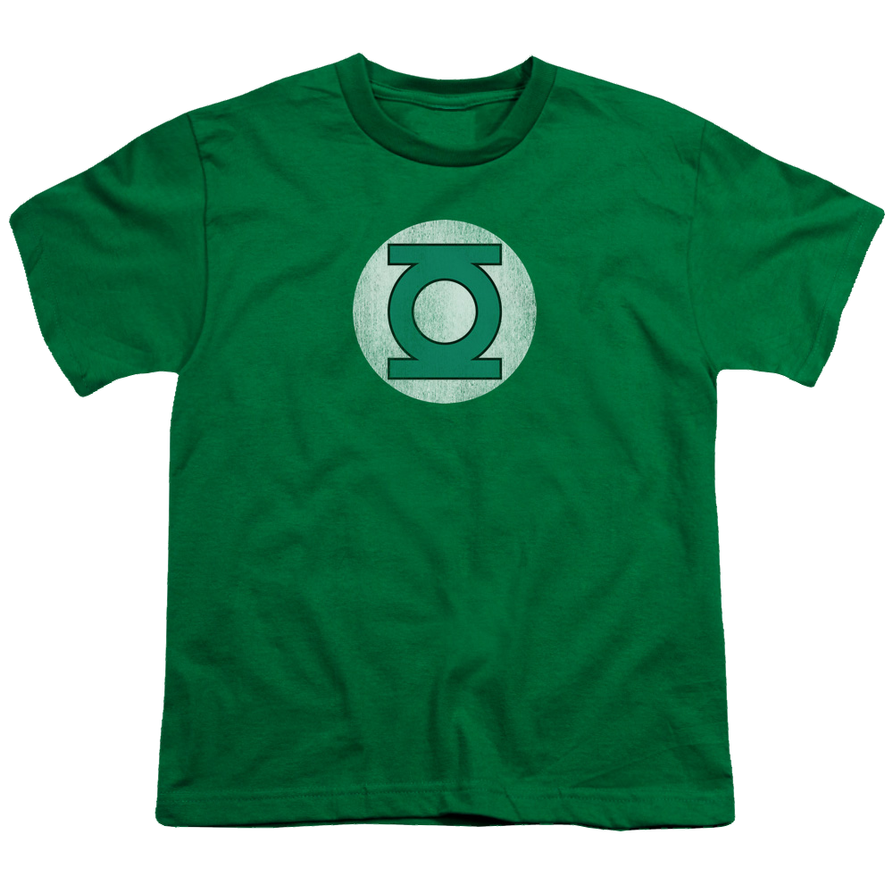 Green Lantern Green Lantern Logo Distressed - Youth T-Shirt Youth T-Shirt (Ages 8-12) Green Lantern   