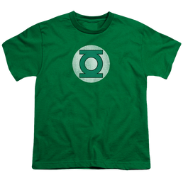 Green Lantern Green Lantern Logo Distressed - Youth T-Shirt Youth T-Shirt (Ages 8-12) Green Lantern   