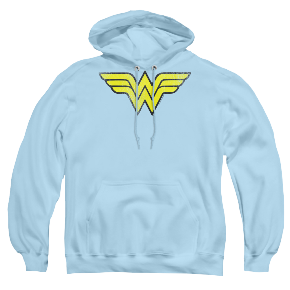 Wonder Woman Ww Logo Distressed - Pullover Hoodie Pullover Hoodie Wonder Woman   