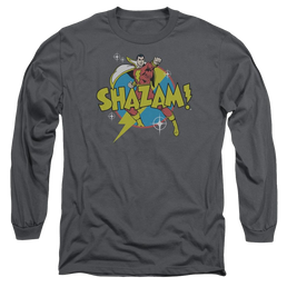 DC Comics Power Bolt - Men's Long Sleeve T-Shirt Men's Long Sleeve T-Shirt Shazam   