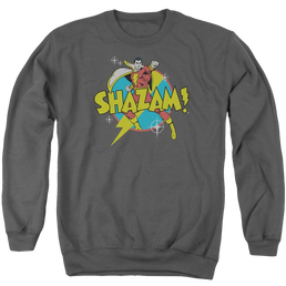 DC Comics Power Bolt - Men's Crewneck Sweatshirt Men's Crewneck Sweatshirt Shazam   