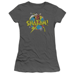 DC Comics Power Bolt - Juniors T-Shirt Juniors T-Shirt Shazam   