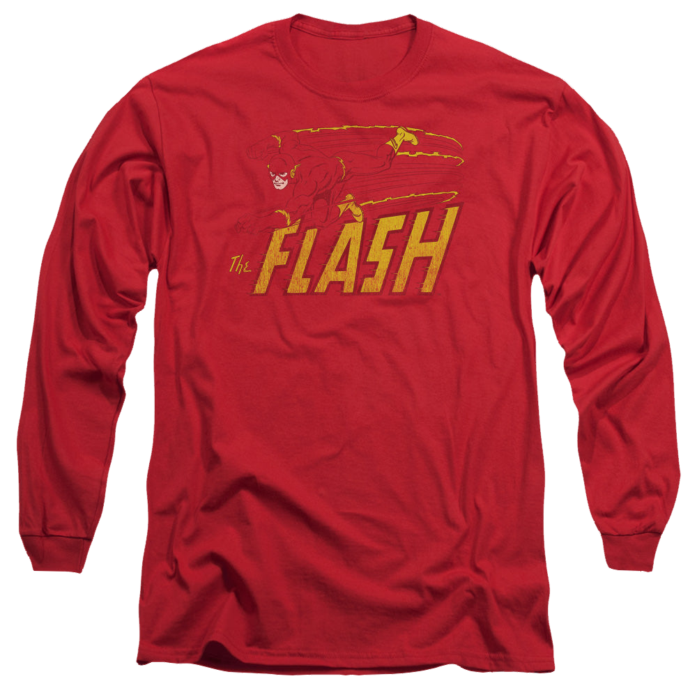 Flash, The Flash Speed Distressed - Men's Long Sleeve T-Shirt Men's Long Sleeve T-Shirt The Flash   