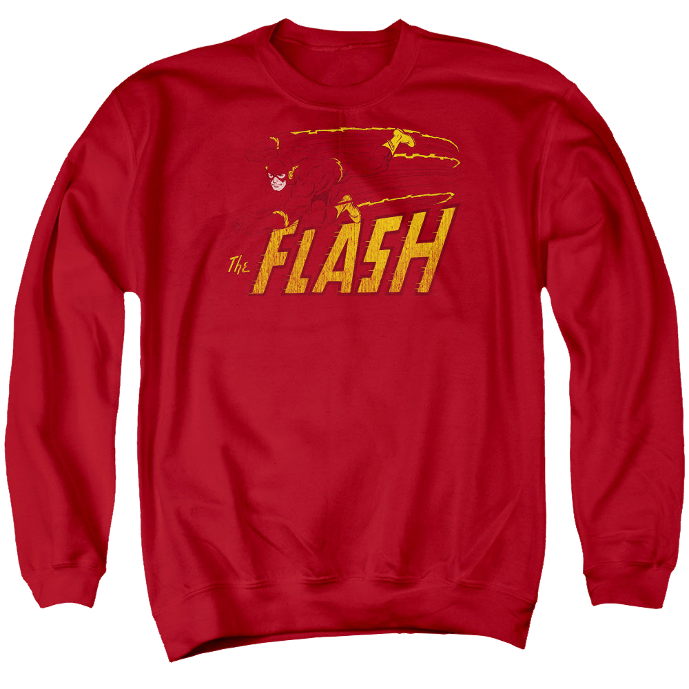 Flash, The Flash Speed Distressed - Men's Crewneck Sweatshirt Men's Crewneck Sweatshirt The Flash   