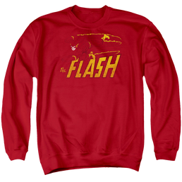 Flash, The Flash Speed Distressed - Men's Crewneck Sweatshirt Men's Crewneck Sweatshirt The Flash   