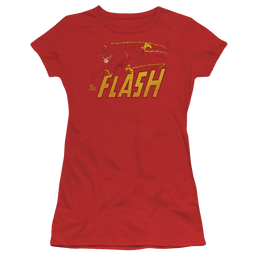 Flash, The Flash Speed Distressed - Juniors T-Shirt Juniors T-Shirt The Flash   