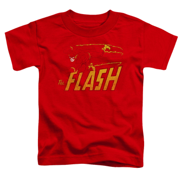 Red toddler t-shirt with Flash Speed Distressed graphic