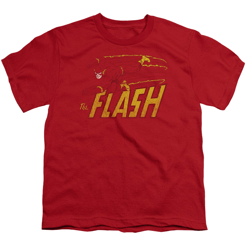 Flash, The Flash Speed Distressed - Youth T-Shirt Youth T-Shirt (Ages 8-12) The Flash   