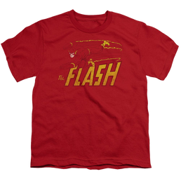 Flash, The Flash Speed Distressed - Youth T-Shirt Youth T-Shirt (Ages 8-12) The Flash   
