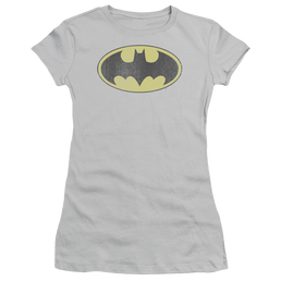 DC Comics Retro Bat Logo Distressed - Juniors T-Shirt Juniors T-Shirt Batman   