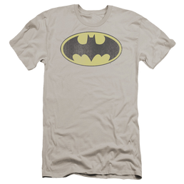 DC Batman Retro Bat Logo Distressed - Men's Premium Slim Fit T-Shirt Men's Premium Slim Fit T-Shirt Batman   