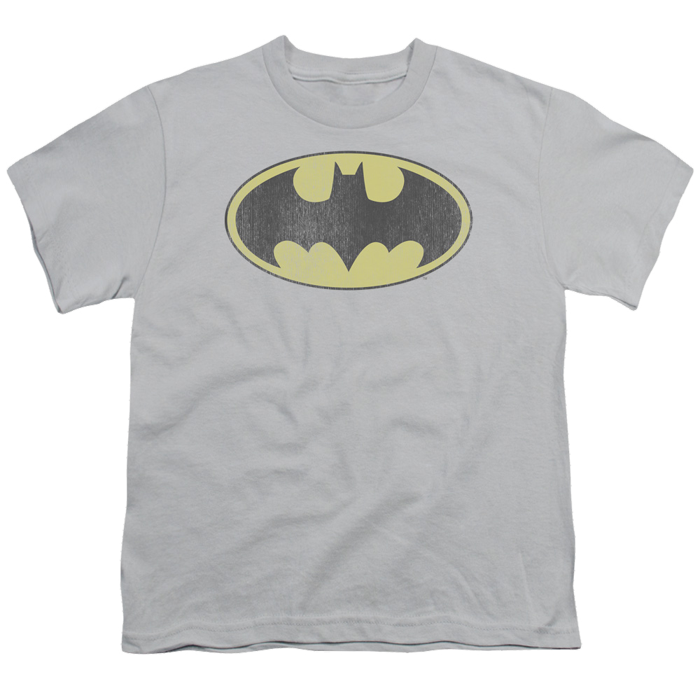 DC Batman Retro Bat Logo Distressed - Youth T-Shirt Youth T-Shirt (Ages 8-12) Batman   