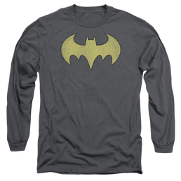 Batgirl Batgirl Logo Distressed - Men's Long Sleeve T-Shirt Men's Long Sleeve T-Shirt Batman   