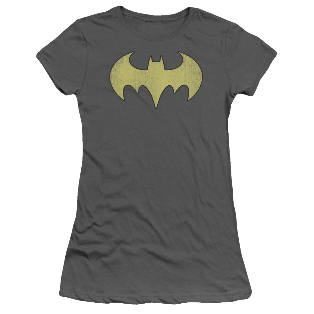 Batgirl Batgirl Logo Distressed - Juniors T-Shirt Juniors T-Shirt Batman   