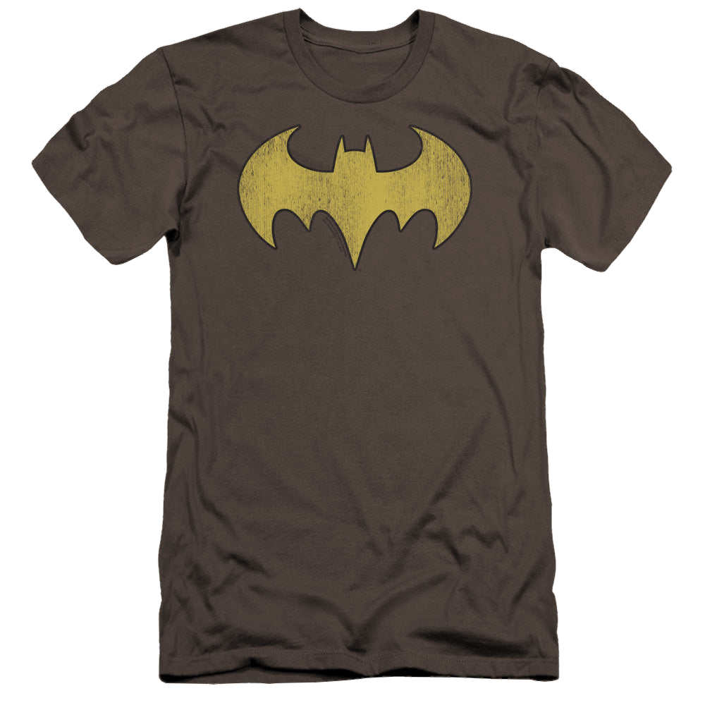Batgirl Batgirl Logo Distressed - Men's Premium Slim Fit T-Shirt Men's Premium Slim Fit T-Shirt Batman   