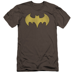 Batgirl Batgirl Logo Distressed - Men's Premium Slim Fit T-Shirt Men's Premium Slim Fit T-Shirt Batman   