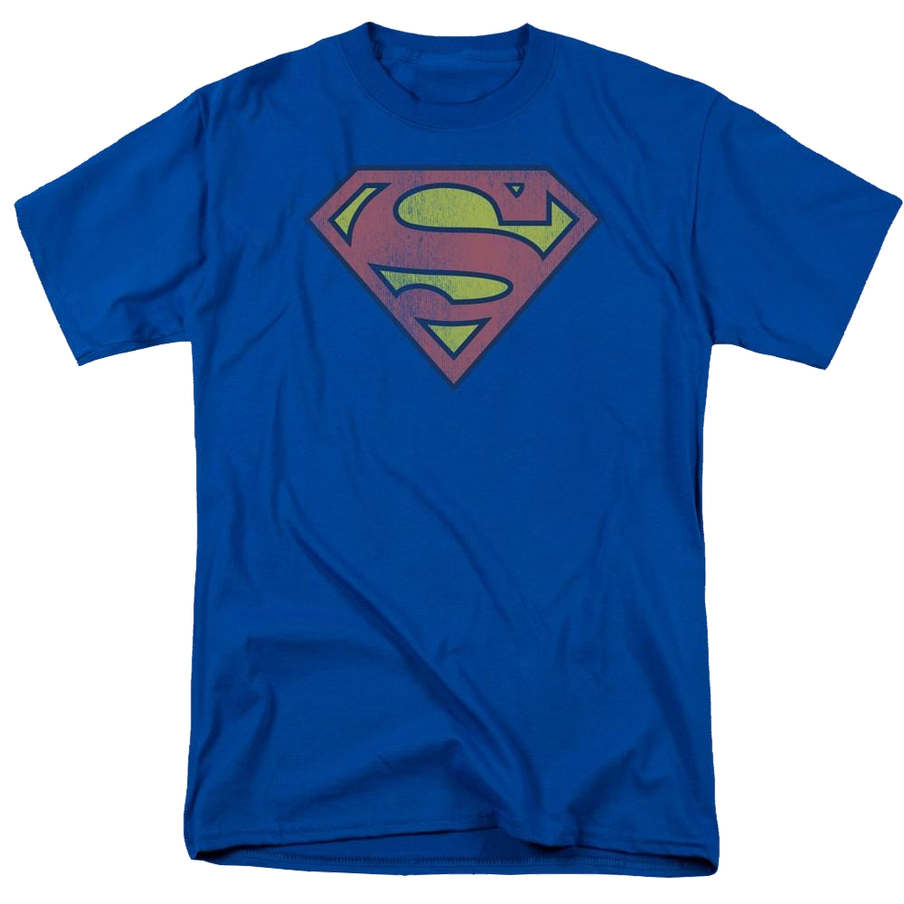 DC Comics Retro Supes Logo Distressed - Men's Regular Fit T-Shirt Men's Regular Fit T-Shirt Superman   