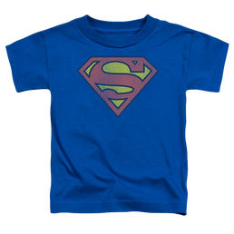 Superman Retro Supes Logo Distressed - Toddler T-Shirt Toddler T-Shirt Superman   
