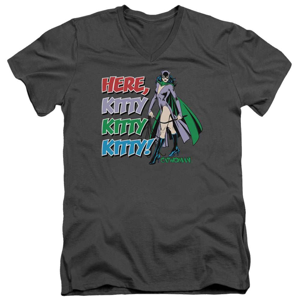 Catwoman Here Kitty - Men's V-Neck T-Shirt Men's V-Neck T-Shirt Catwoman   