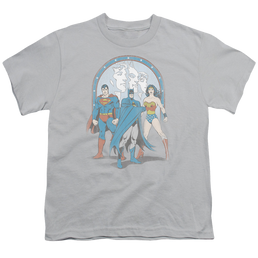Justice League Trinity - Youth T-Shirt Youth T-Shirt (Ages 8-12) Justice League   