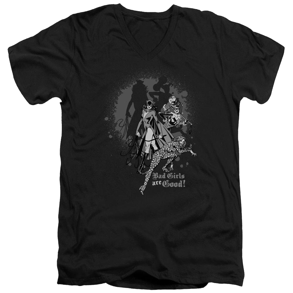 DC Comics Bad Girls Are Good - Men's V-Neck T-Shirt Men's V-Neck T-Shirt Justice League   