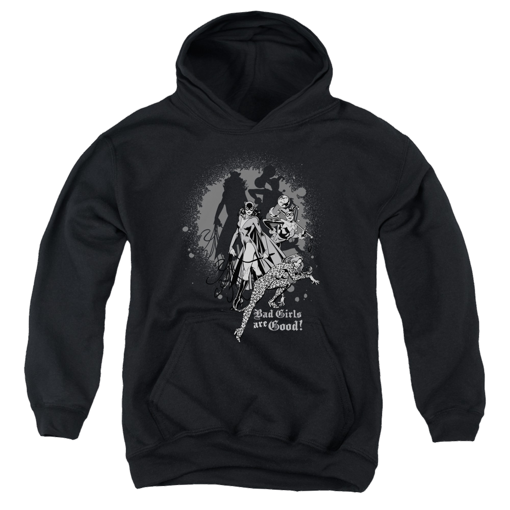 Justice League Bad Girls Are Good - Youth Hoodie Youth Hoodie (Ages 8-12) Justice League   