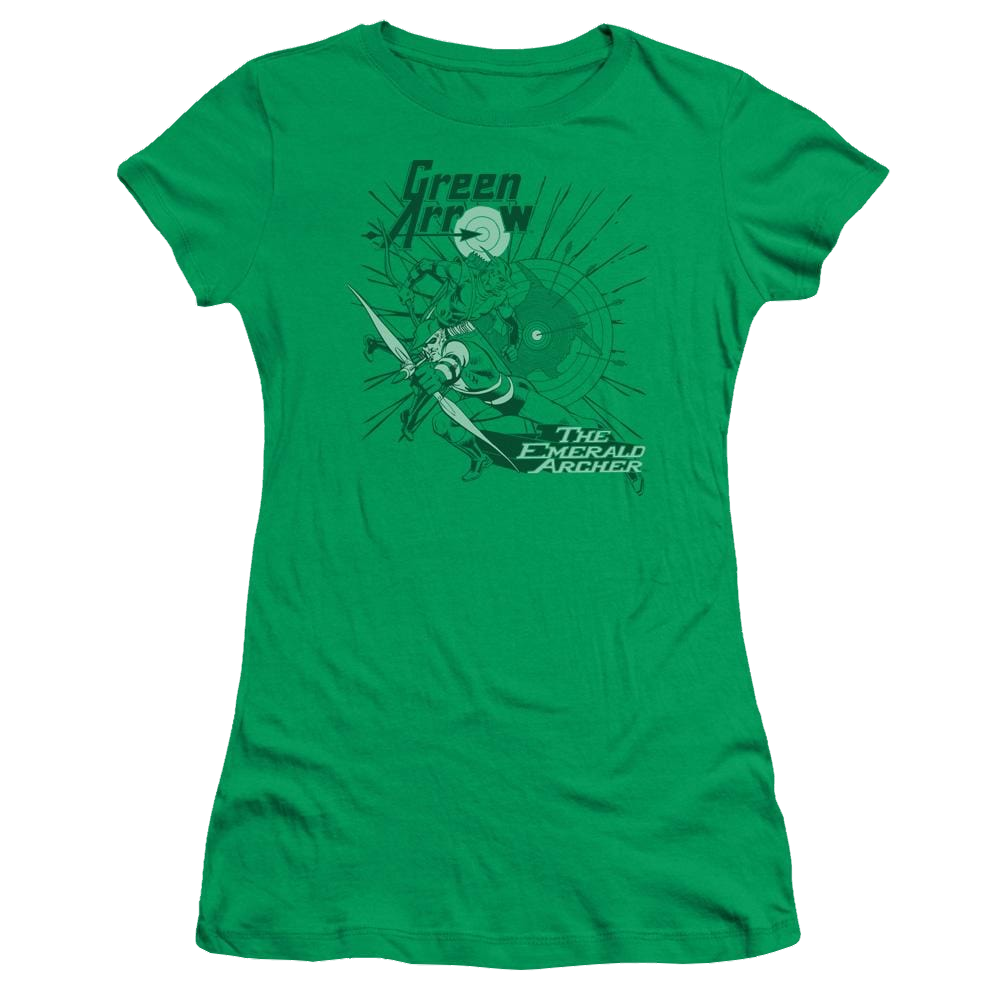DC Comics The Emerald Archer - Juniors T-Shirt Juniors T-Shirt Green Arrow   