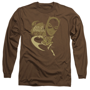 Coffee men's long sleeve t-shirt with Batman Batgirl Flying Batgirl graphic