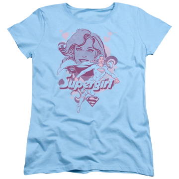 Light blue women's t-shirt with Superman DC Comics Supergirl graphic