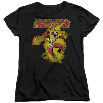 Black women's t-shirt with DC Comics Firestorm graphic