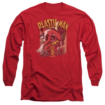 DC Comics Plastic Man Street - Men's Long Sleeve T-Shirt Men's Long Sleeve T-Shirt Plastic Man   